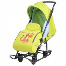 Ника Детям "Disney baby 1" санки-коляска с Тигрой лимонный